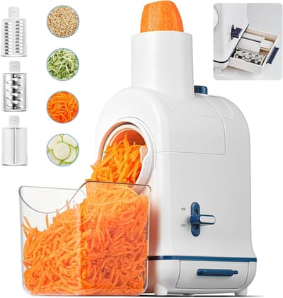 Elektrische Groentesnijder - Keukenmachine Hakker - Snel Ingrediënten Snijden - Stille Motor Upgrade - 800ml Opbergdoos - Wit