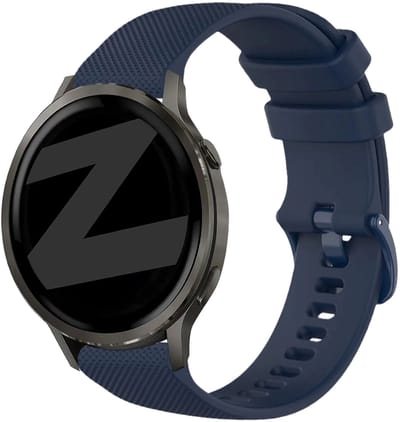 Bandz Siliconen 'Premium' bandje geschikt voor Garmin Vivoactive 6 / 5 / 3 / Vivomove / 3 / HR / Style / Luxe / Sport / Trend / Forerunner 645 / 570 / 245 / 170 / 165 / 70 / 55 / Venu / SQ / SQ2 / 2 Plus / Approach S12 / S40 / S42 - Donkerblauw
