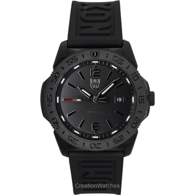 Luminox Pacific Diver Rubberen Band Zwarte Wijzerplaat Kwarts XS.3121.BO.1 200M Herenhorloge zwart