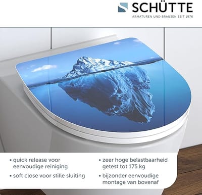 closing mechanism I High quality - toiletdeksel met snelsluiting voor eenvoudige reiniging, Duroplast wc-deksel