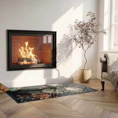 Coloray Vloerplaat Houtkachel - Vloerplaat Openhaard - 125 cm x 50 cm - Houtkachel Accessoires - Groente Vloerplaat Kachel - Plaat Kachel - Plaat voor Onder Houtkachel - Open Haard Accessoires - Onderplaat