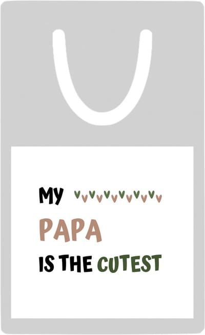 Hacebo® - my papa is the cutest metalen boekenlegger- Papa - schattige vader - vader cadeautjes - vaderdag - verjaardagscadeau - verjaardag - cadeau - geschenk - kado - gift - vader artikelen Bladwijzer boekenleggers - 7.6 cm x 5cm