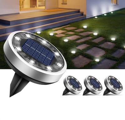 4 x LED Solar Grondspot - Solar Tuinverlichting - Buitenlamp - Tuinverlichting op Zonne