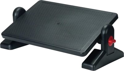 Voetensteun Bureau - Voetenbankje - Ergonomische Voetenbank Office - Bureau accessoires - Verstelbaar in Hoek - Anti Slip Foot Rest - Voor Bureau, Kantoor, Thuis - Zwart