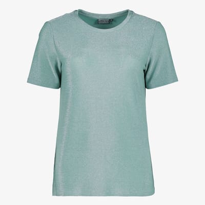 TwoDay dames top met glitters groen - Maat S