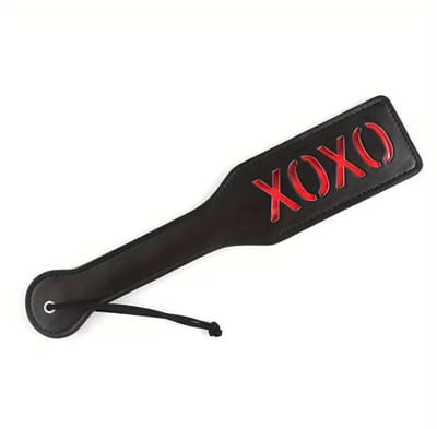 Spanking paddle -Spanking Paddle XOXO - SM attribuut - Hoogwaardig kwaliteit - Voor volwassenen - Zwart - Kunststof - Spannend voor koppels - Sex speeltjes - Sex toys - Makkelijk in gebruik - Erotiek - Bondage - Sexspelletjes voor mannen en vrouwen