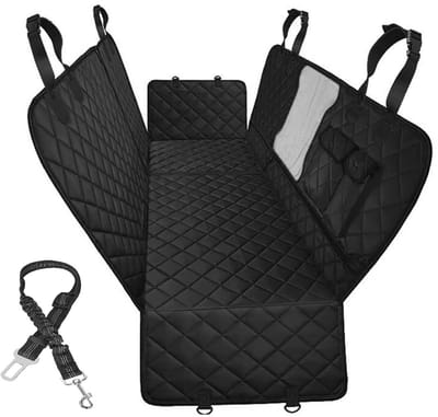 Eurocatch Waterdicht Hondendeken voor Auto - Universeel Beschermkleed voor Achterbank & Kofferbak - Antislip, Vier Lagen, Zijflappen - Wasbaar en Eenvoudig te Bevestigen - Incl Autoriem