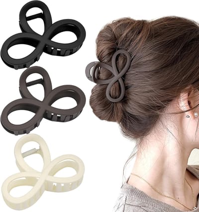 Set van 3 Haarspelden in Medium Achtvorm voor Dun Haar - Perfect voor Vrouwen en Meisjes, Haarklemmen voor Fijn Haar, Haaraccessoires en Stijlvolle Haarverzorging