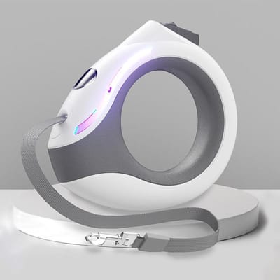 3M Automatische Intrekbare Hondriem Met LED Zaklamp Streamer Roulette Nylon Touw Voor Kat Puppy Wandelen Rennen Lijn Verlenging