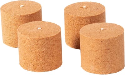 4x Houtsnippers Brandstofelementen voor Tuinfakkels Wasrollen voor Tuinfakkels - Flikkerend Vuureffect - Tuingadget voor Buiten voor Mannen & Vrouwen - Vuurkom Vuurkolom (7,5 cm x 8 cm Hoogte)