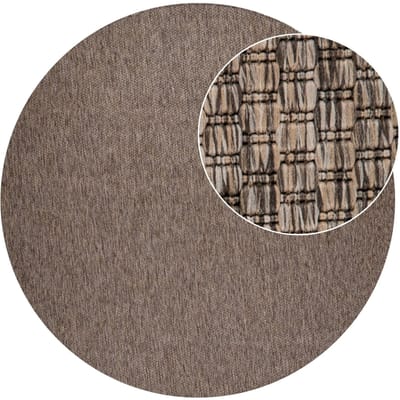 Binnen- en buitenkleed Venezia taupe 80 cm rond