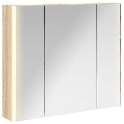vidaXL - Badkamerspiegelkast - Sonoma - Eik - 83,5 - x - 15,5 - x - 70 - cm - Bewerkt - hout