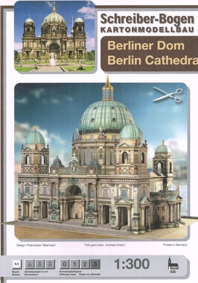 Berliner Dom Bouwplaat - Modelbouw schaal 1:300 voor ervaren bouwers