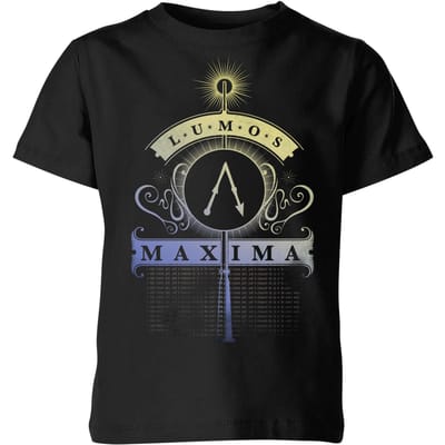 Harry Potter Lumos Maxima kinder t-shirt - Zwart - 98/104 (3-4 jaar)