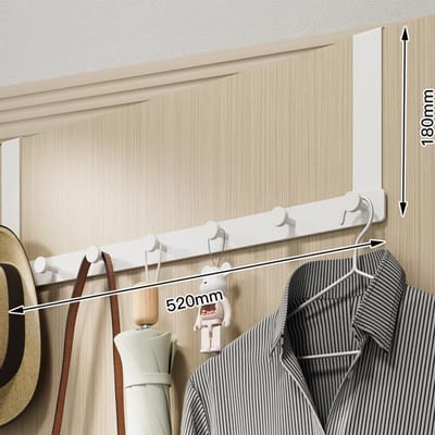 Deurhaak Hanger Ponsvrij Naadloos Lange Arm Stille Aluminium Over Deur Haken voor Slaapkamers Badkamers