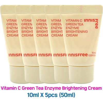 5 stuks/50ml_[INNISFREE] Vitamine C Groene Thee Enzym Verhelderende Crème 10ml (Steekproef) 10ml X 5pcs (50ml) beige