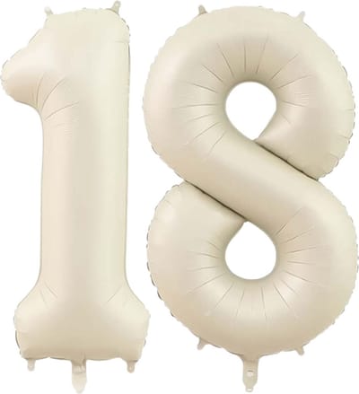 Cijfer Ballonnen Ballon Cijfer 18 Verjaardag Versiering Feest Helium Ballonnen Cijferballon Folieballon Wit Xl Formaat