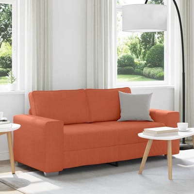vidaXL - Loveseat - Sofa - Rood - Oranje - 180x77x82 - cm - Corduroy - Stof