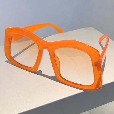 Lunettes de soleil oversize dégradées KAMMPT Tendance Couleur bonbon Lunettes pour femme Marque Ins Designer Lunettes pour l'extérieur et le voyage without case