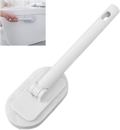 Langhandige Badborstel met Comfortabele Grip, Multifunctionele Schoonmaakborstel voor Toilet, Tegels en Badkuipen