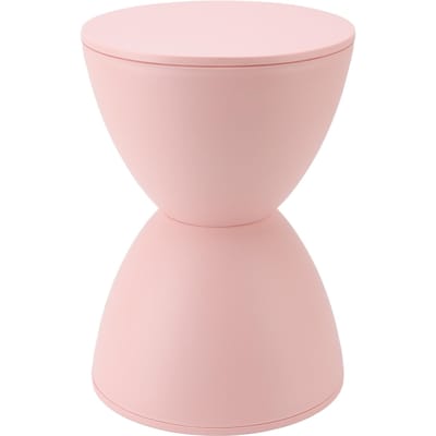 Tabouret en Forme de Sablier Plastique Moderne Simple Style Nordique Ménager Tabouret Rond pour Salle de Bain rose
