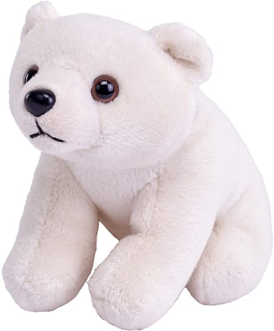 Wild Republic pluche knuffel ijsbeer - wit - 13 cm - ijberen - pooldieren