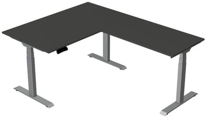 Elektrisch Zit-Sta Hoekbureau Move New Base 140x180 cm – Antraciet