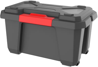EDA outdoor/tuin opberg box Xpert Pro - vocht- en vorstbestendig - zwart - 70 liter - 73 x 45 x 40 cm - kunststof