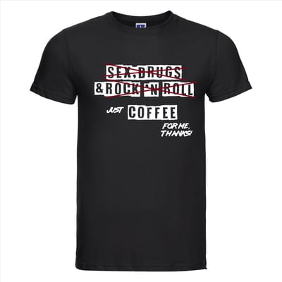 SEX DRUGS & ROCK ´N ROLL T-shirt - 100% Katoen - Maat L - Classic Fit - Zwart