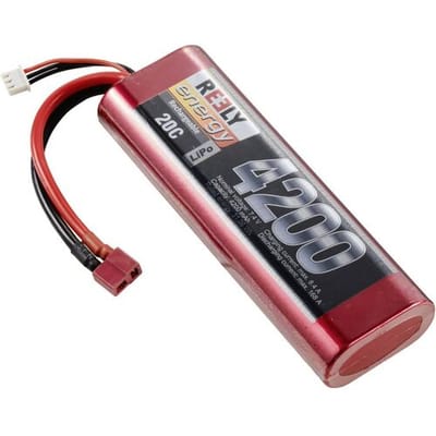 Reely LiPo accupack 7.4 V 4200 mAh Aantal cellen: 2 20 C Hardcase T-stekkersysteem