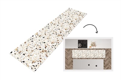 Keukenloper - Loper keuken - Terrazzo - Patronen - Design - 200x50 cm - Keukenloper vinyl