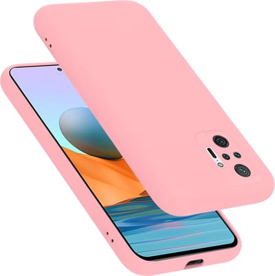 Cadorabo Hoesje geschikt voor Xiaomi RedMi NOTE 10 PRO in LIQUID ROZE - Beschermhoes gemaakt van flexibel TPU silicone Case Cover