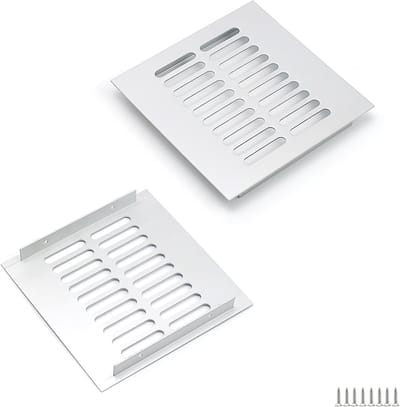 Ventilatierooster Aluminium 150x150 mm Zilver – Ventilatieopening voor Kast, Deur en Ventilatieopeningen