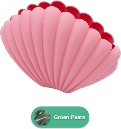 Marella organische vaas – Decoratieve vaas - Groen / Paars - 3d geprinte vaas – geschikt voor droogbloemen - :hoogte: