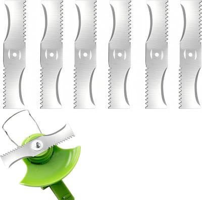 Grasstrimmer messen - Set van 6, diameter 150 mm, 5 mm - Dubbelzijdige metalen reserve messen gras trimmer accessoires