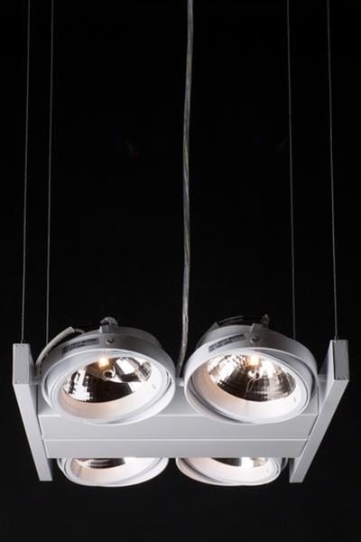 Hanglamp LED Cool 4Xar111 Wit Rechth.