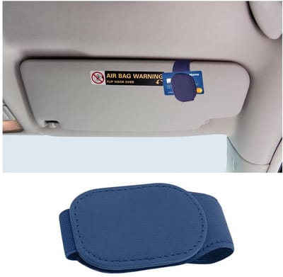 Dailygoods- Zonnebrilhouder Auto - Lederen Microvezel - Magnetische Clip - Universele Beugel - 9 x 4,8 x 3,5 cm - Hoogwaardige Kwaliteit - Brilclip