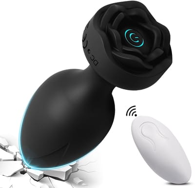 Daity Anal Plug Vibrator – Vibrerende Butt Plug met Afstandsbediening, 10 Modi – Prostaat Massager & Seksspeeltje voor Mannen, Vrouwen en Stellen – Zwart