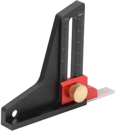 Dailygoods- Hoogtemeter Multifunctioneel - Dieptemeter - Aluminiumlegering - Gereedschap - Zaagtafel - Hol ontwerp