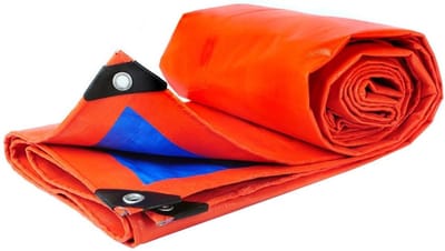 Multifunctioneel zeildoek - Waterdichte tarp - Buitenbescherming - Verstevigde oogjes - 2X1 Meter - Oranje blauw