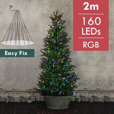 Easy fix kerstboomverlichting met 160 multicolor LED’s –, binnen & buiten