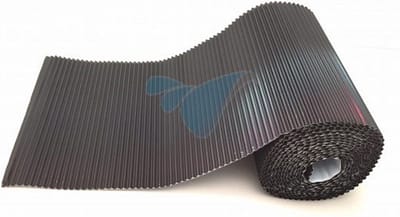 Aluflex loodvervanger zelfklevend 30 cm x 5 meter - antraciet geribbeld