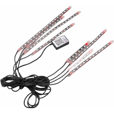 Motor LED Verlichtingskits, IP68 Waterdicht Sfeerverlichting, APP Bediening RGB Illusie Motor Decoratieve Verlichting Muziek gray