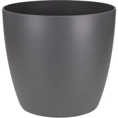 Elho Brussels Rond Mini 9.5 - Bloempot voor Binnen - Ø 10.0 x H 8.9 cm - Antraciet