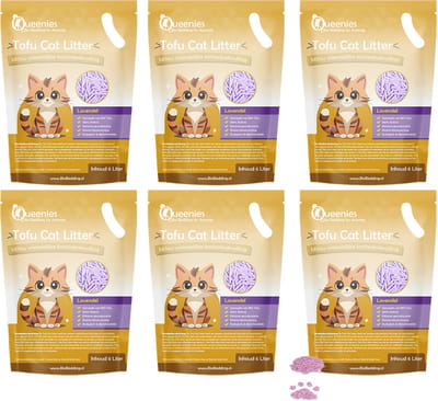 Tofu Cat Litter Lavendel – 15 KG – Biologische afbreekbare kattenbakvulling met Lavendel geur - 36 liter