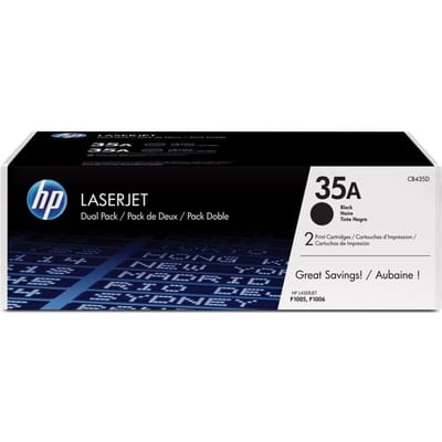 Tonercartridge hp cb435ad 35a zwart 2x