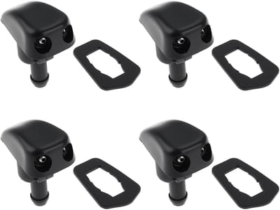 Dailygoods- Ruitensproeier 4 Stuks - Verstelbare Sproeier - Plastic - Geschikt voor Meeste Auto's - Eenvoudig te Installeren - Hoge Betrouwbaarheid