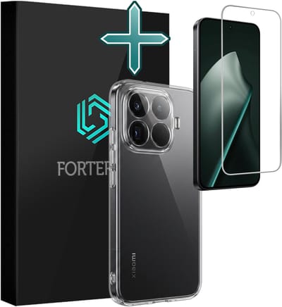 Hoesje Met Screenprotector - Geschikt voor Xiaomi 15T Pro - Sterk & Shockproof - Telefoon Hoes - Back Cover - Siliconen Case - Transparant