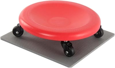 Buikspierroller - Fitness wiel - Kracht opbouwen - Stabiele beweging - 1000 Gram - Rood