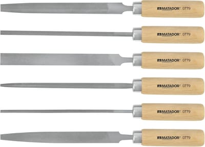 Vijlenset 6 Delig Metaalvijlen Set 150 mm voor Precisiewerk